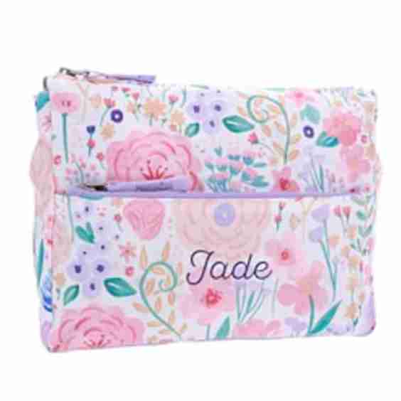 Lavender Floral Blooms Supplies Pouch