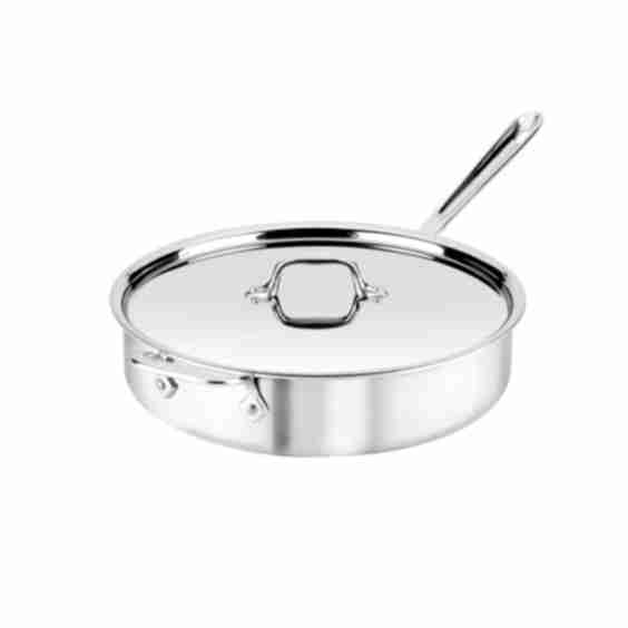 D3 Stainless Steel 4-Quart Sauté Pan With Lid