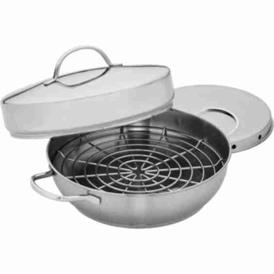 Resto3 4-Piece Stainless-Steel Stovetop Smoker Set