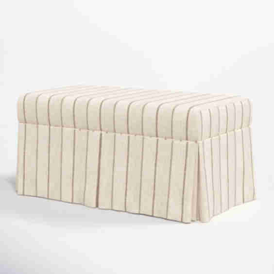 Chaplin Cotton Upholstered Storage Bench