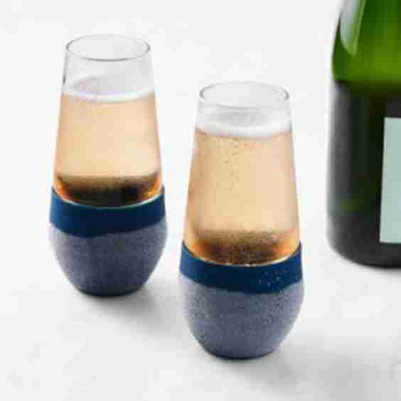 Freezeable Champagne Glasses Set Of 2 Blue