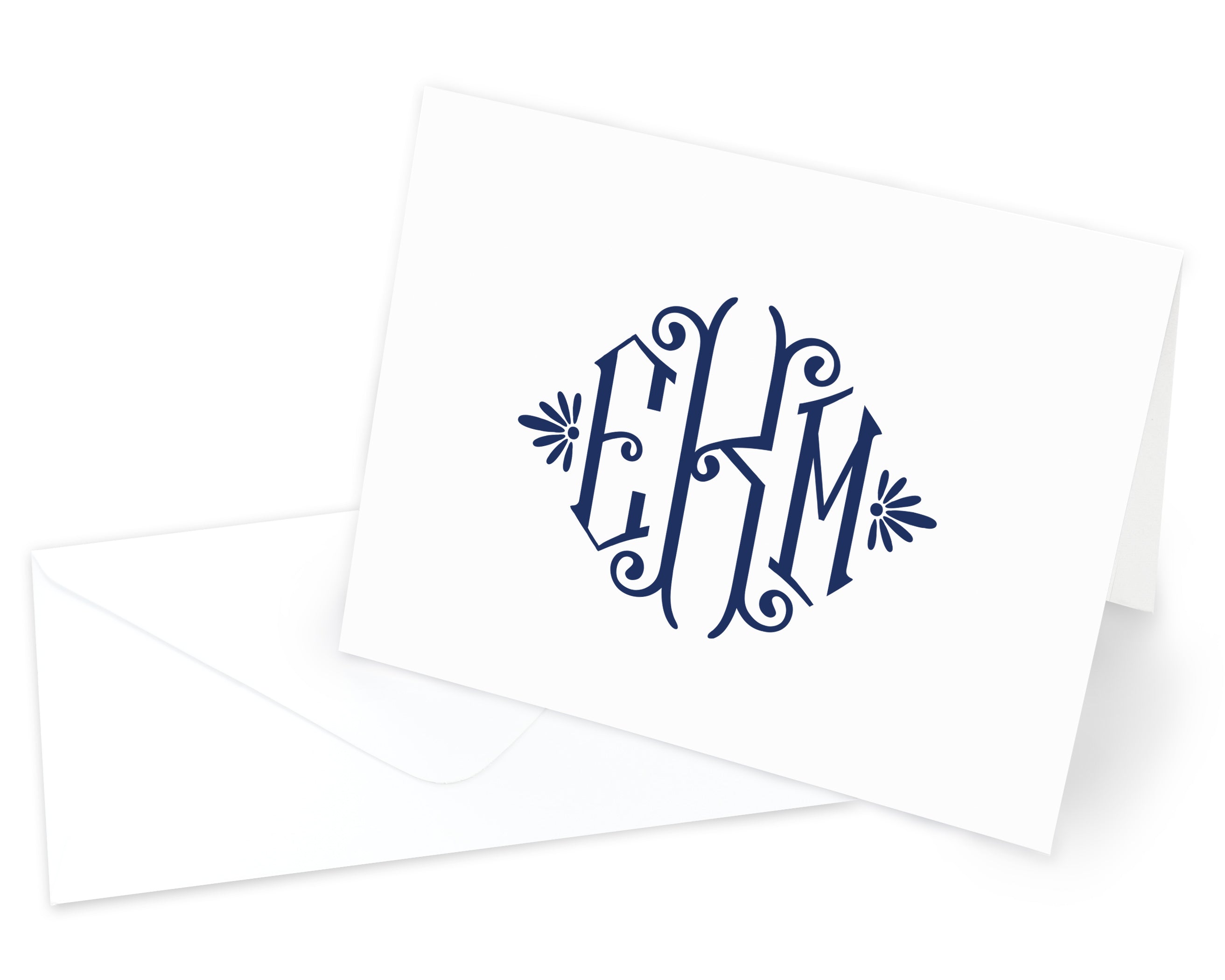 Brigette Monogrammed Folded Note Cards