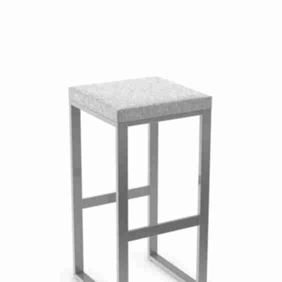 Aaron Modern Backless Stool with Seat Cushion