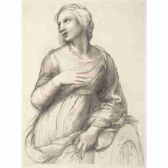 Engraving Study for Saint Catherine of Alexandria Art