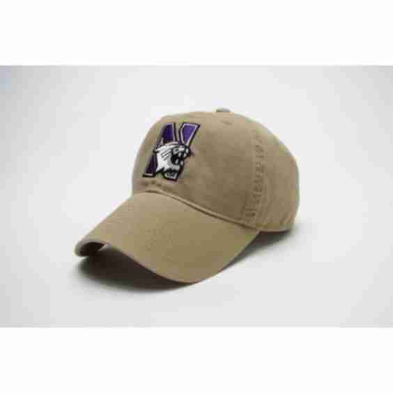 Northwestern Wildcats Legacy Unconstructed Adjustable Golden Khaki Hat With N Cat Design