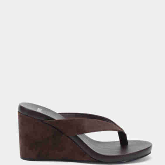 Baci Suede Wedge Sandals