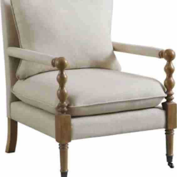 Dempsy Upholstered Accent Chair with Casters 