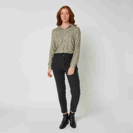 Inextenso Black High-Waisted Elasticated Mom Jeans