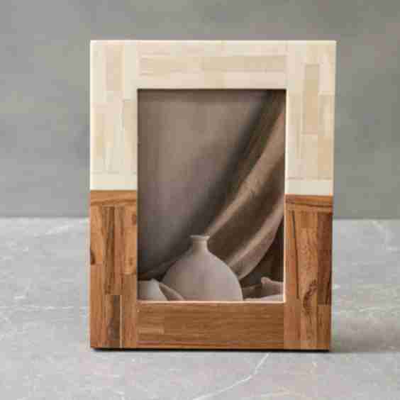 Wood & Bone Photo Frame 5 x 7 in