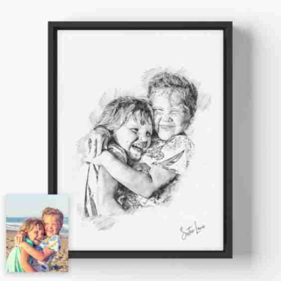 Sketching Memories Vertical Canvas