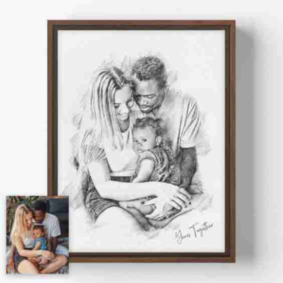 The Sketch Edit Custom Family Portrait Canvas