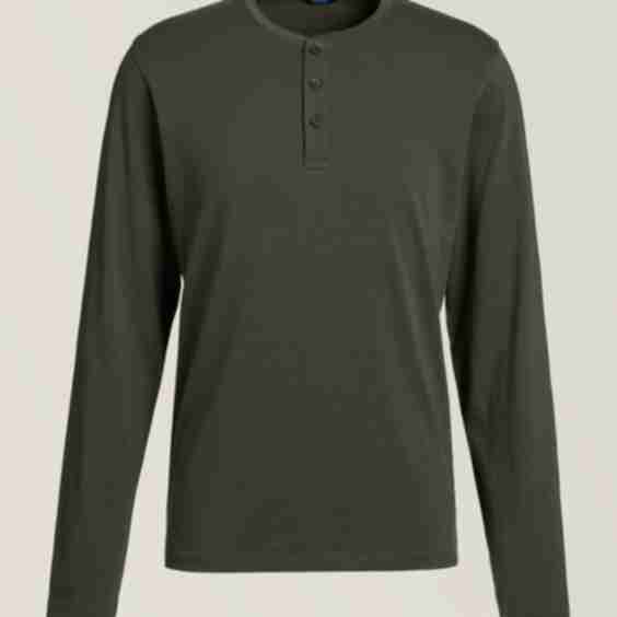 Stretch Pima Cotton Henley