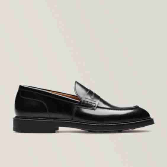 Split Toe Leather Penny Loafers
