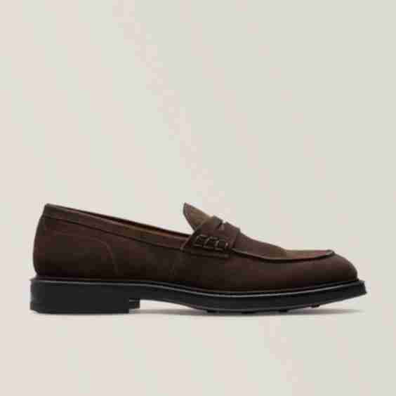 Harold Split-Toe Suede Penny Loafers