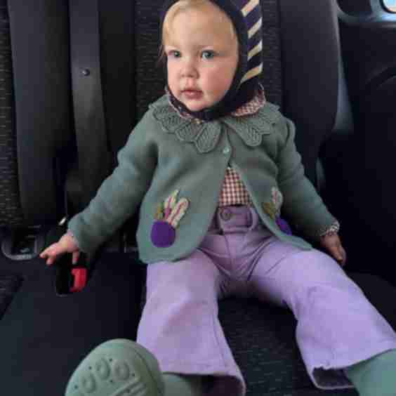Kids Knit Cardigan With Embroidery