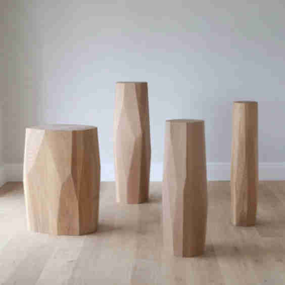 Hand-Carved Display Pedestal