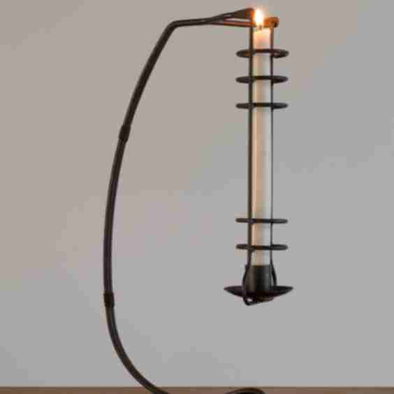 Brutalist Iron Candle Holder