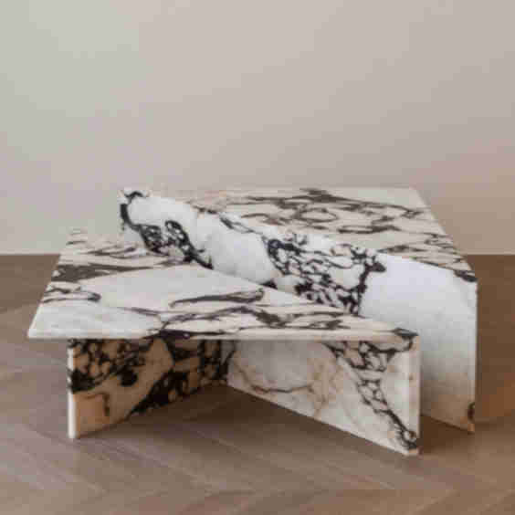 Chiara Triangle Coffee Table, Set of 2