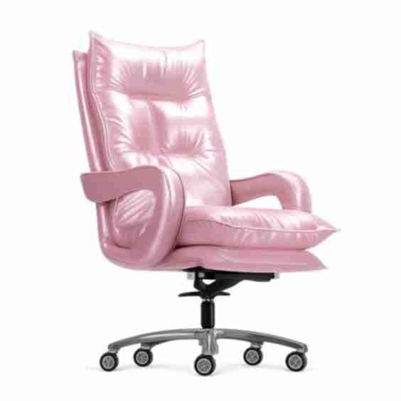 Executive Luxe Overstuffed Office Chair Ergonomic High-Back Swivel Desk Chair with Padded Armrests