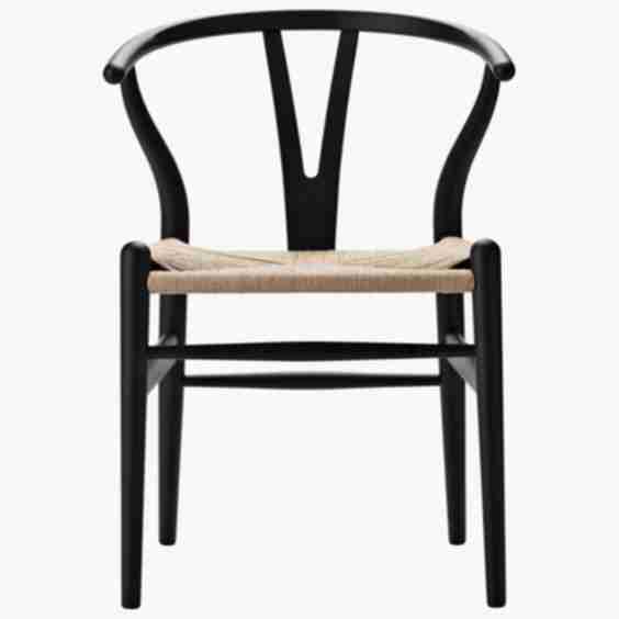 Wooden Chair with a Woven Seat