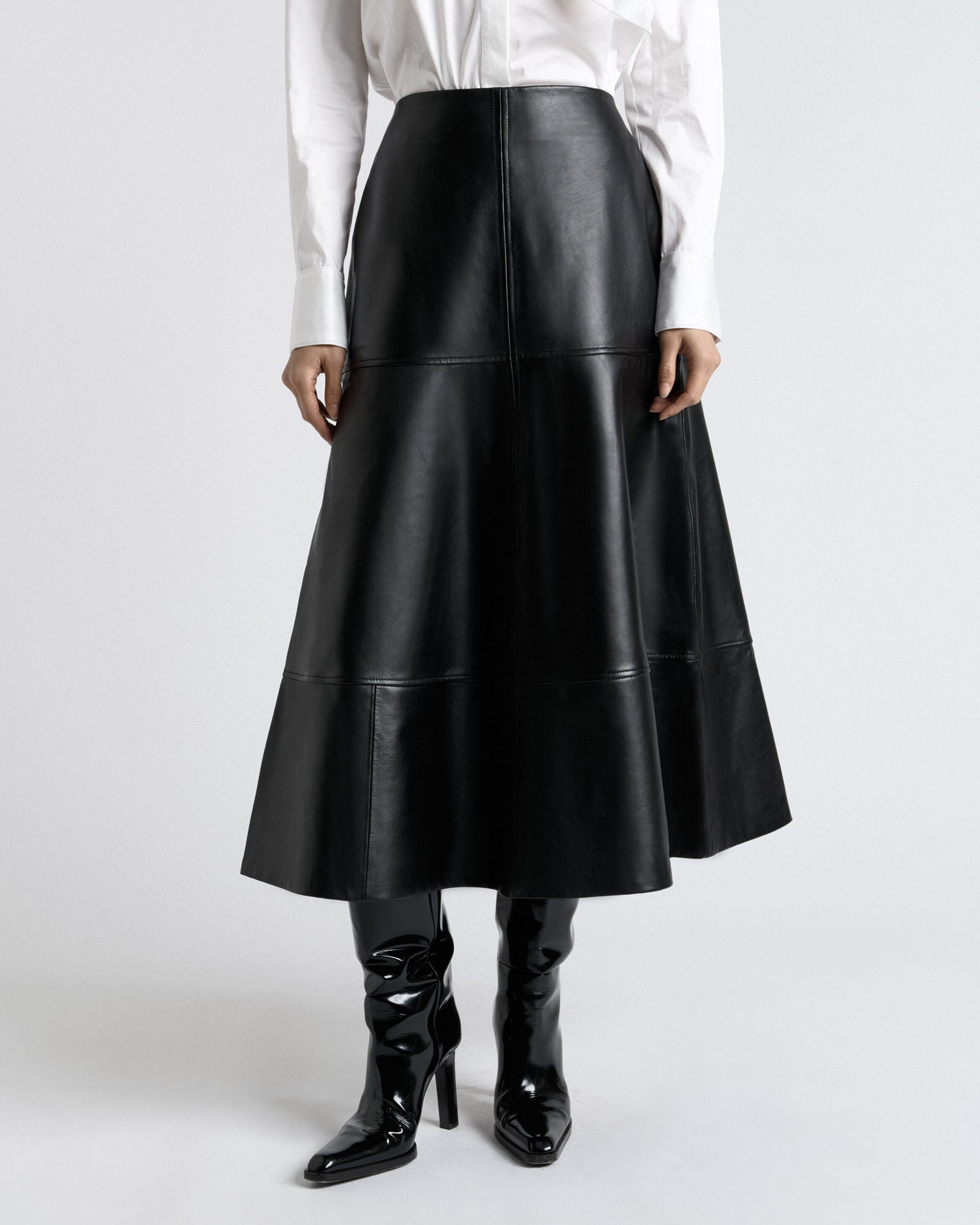 Leather Midi Skirt