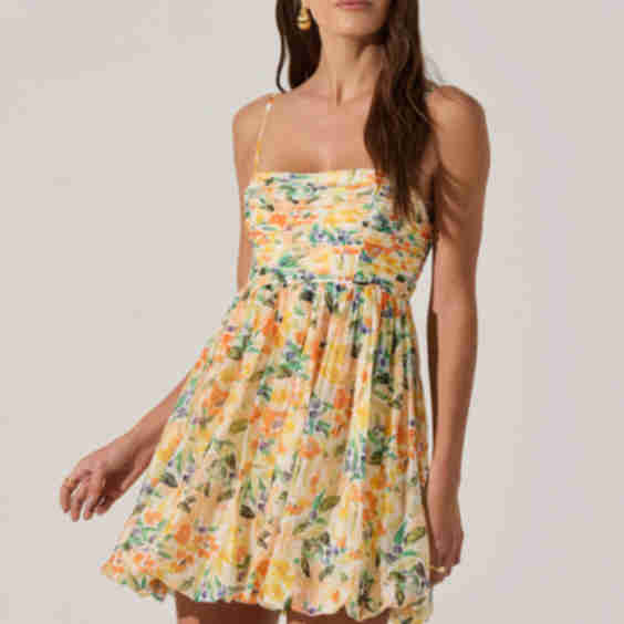 Bubble Floral Mini Dress