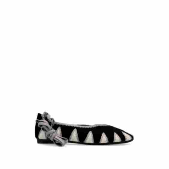 Crochet Lace-Up Ballerina Shoe