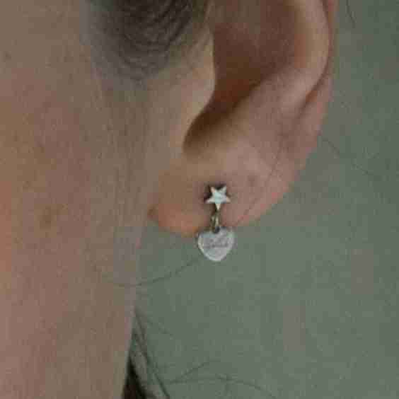 Small Heart Star Earrings