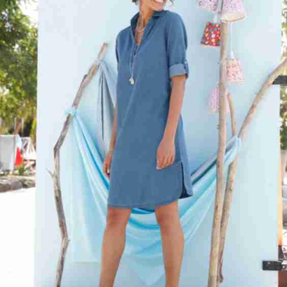 Denim Slip-On Dress