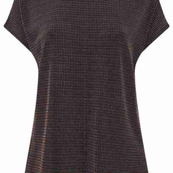 Metallic Grown On Sleeve T-Shirt