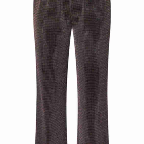 Metallic Wide Leg Trousers