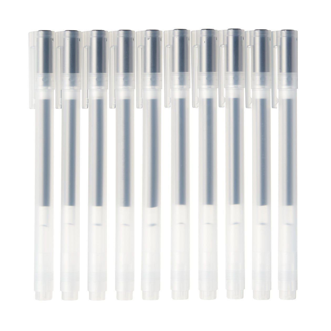 Gel Pens with Cap - 0.38 mm Fine - Pack of 10