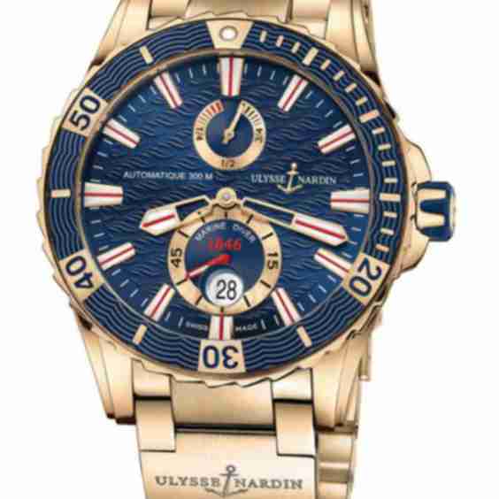 Maxi Marine Diver Dial 18K Rose Gold Watch