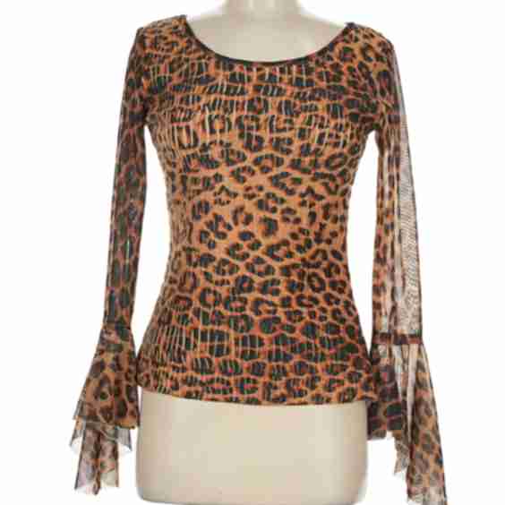 100% Polyester Long Sleeve Top Size Med 2