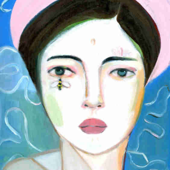 Contessina Abstract Portrait Oil Painting