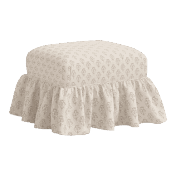 June Ottoman In Francie Cream