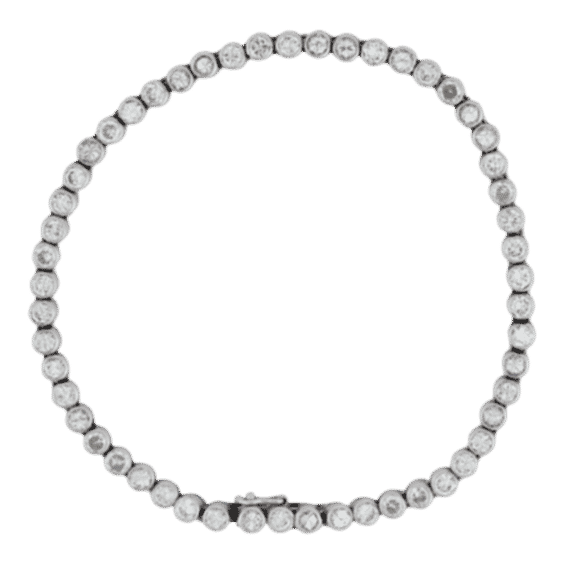Vintage 2.50 Carat Total Weight Diamond Platinum Tennis Bracelet