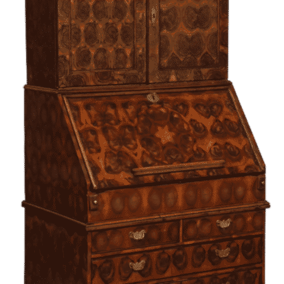 20th Century English Secretaire With Oyster Veneer