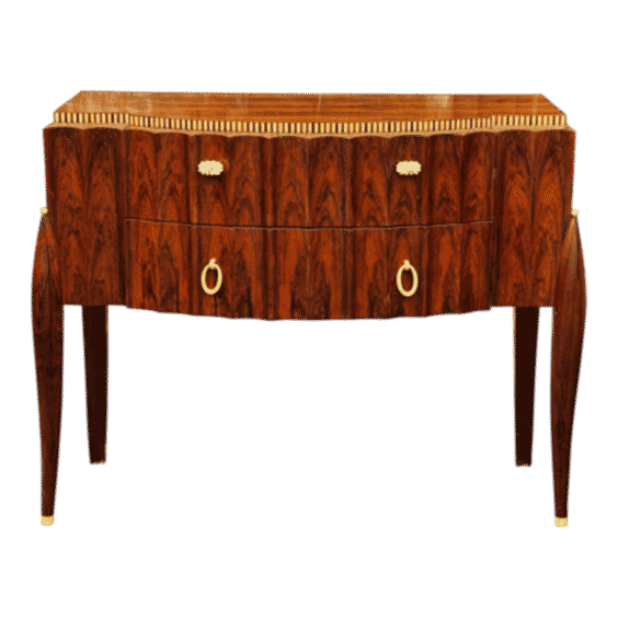 Art Deco Ruhlmann Style Macassar Ebony Petite Sideboard Dresser