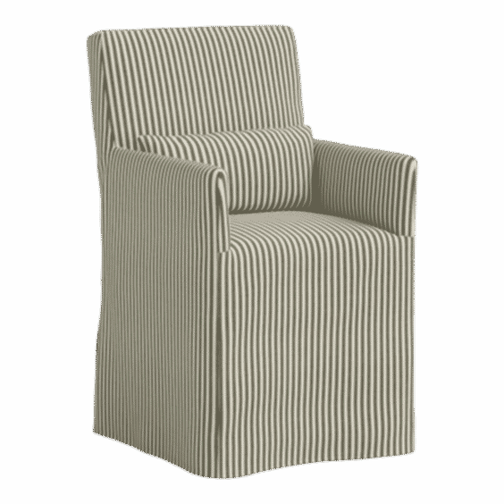Lindy Slipcovered Arm Dining Chair