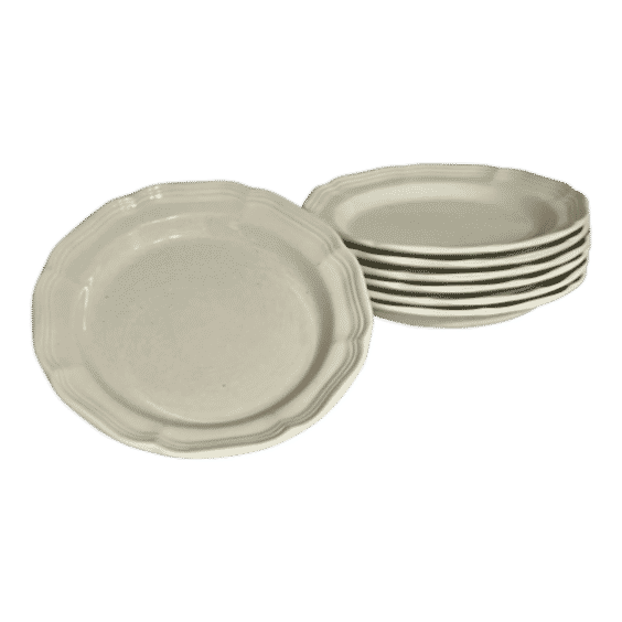 French Countryside White Ironstone Salad Plate