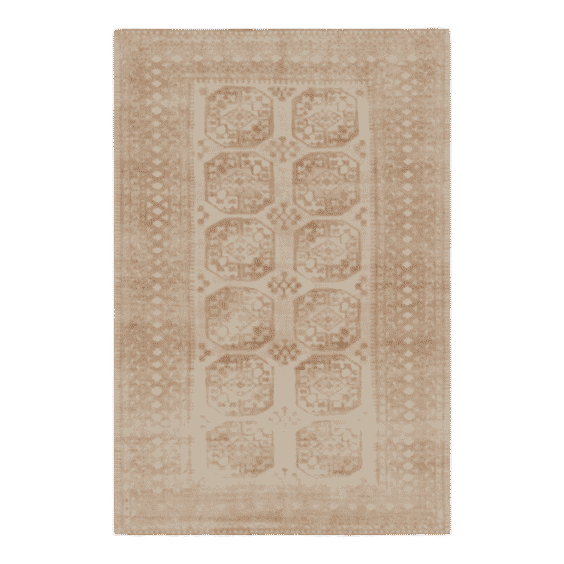 Vintage Ersari Rug With Geometric Medallions