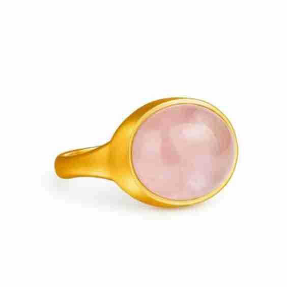 Rose Quartz Cabochon Ring