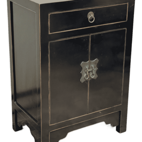 Asian Mini Black Lacquer Chest