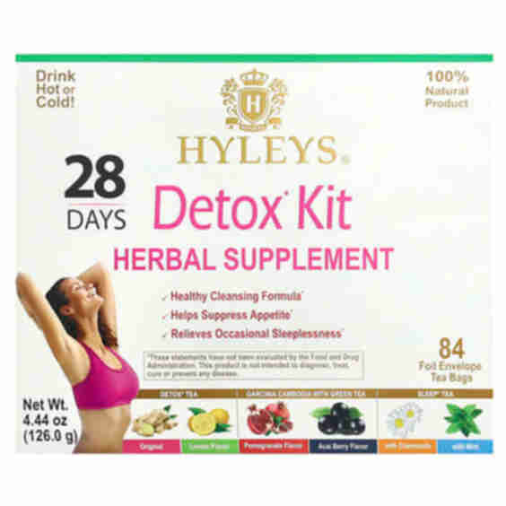 28 Days Detox Kit Assorted 84 Foil Envelope Tea Bags 4 44 Oz 126 G