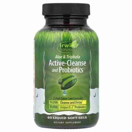 Aloe & Triphala Active-Cleanse and Probiotics, 60 Liquid Soft-Gels