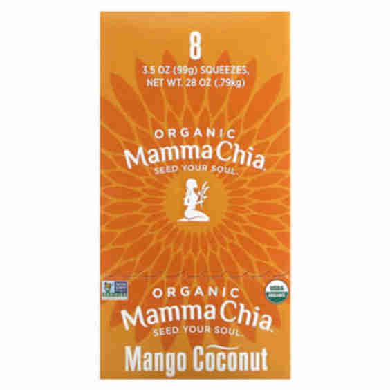 Organic Chia Squeeze Vitality Snack Mango Coconut 8 Squeezes 3 5 Oz 99 G Each