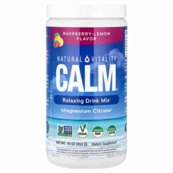 Calm Relaxing Drink Mix Raspberry Lemon 16 Oz 453 G
