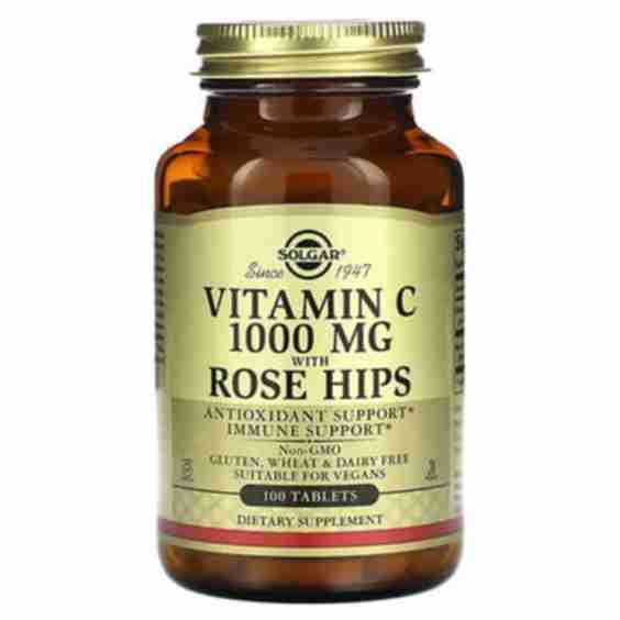 Vitamin C with Rose Hips, 100 Tablets