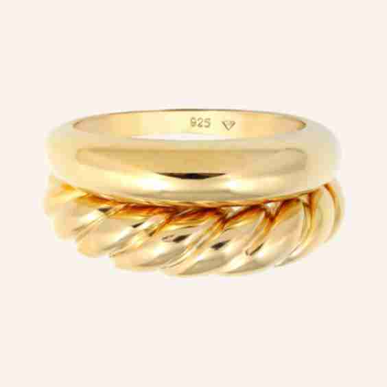 Set of 2 Rings in 925 Sterling Silver